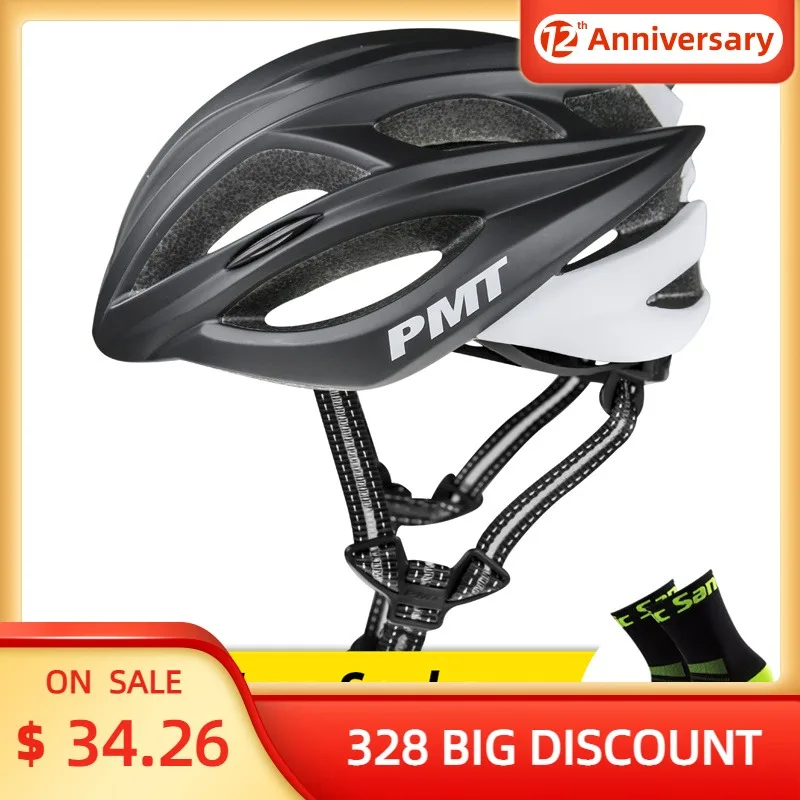 

Santic PMT Cycling Safety Helmet 2021 Matte Black Men's and Women's Bicycle Helmet Mountain Road Bike One-piece Cycling Helmet 6