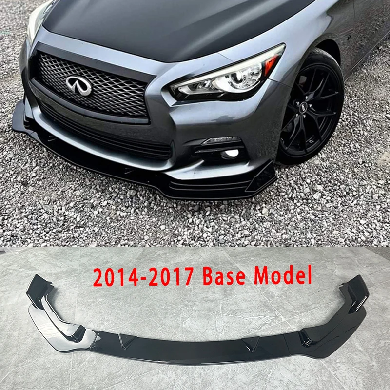 

Для INFINITI Q50 седан 2014-2017 передний сплиттер автомобиля передний бампер губный спойлер сплиттер бампер губа подбородок спойлер Bodykit накладки