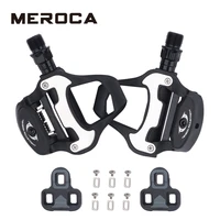 meroca bike pedal spd cleat nylon bearing clipless high quality keo self locking professional road bike pedal bike accessories