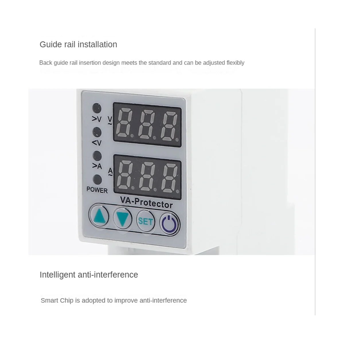

Самосброс Регулируемый цифровой дисплей Защита от перенапряжения и пониженного напряжения 2P автоматический выключатель защита от коротко...