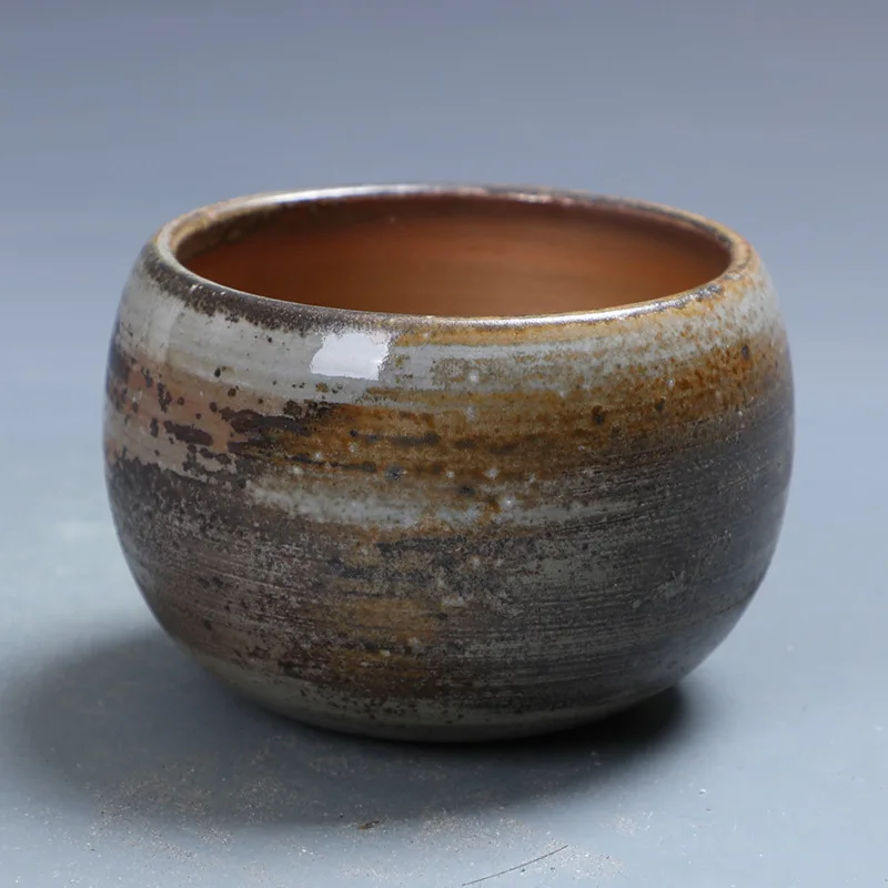 

Wood Fire Cup Handmade Kung Fu Tea Cup Single Cup Tea Appreciation Cup Natural Dust Unglazed Bare Burning