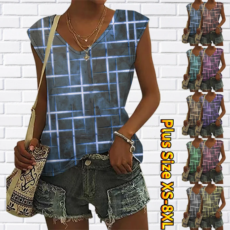 

Элегантный пуловер с V-образным вырезом, жилет без рукавов, модный топ, новый дизайн, одежда с принтом, летняя Винтажная футболка, Женская Сексуальная футболка