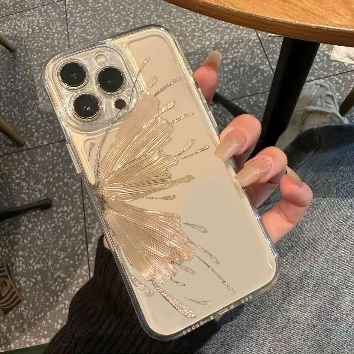 

Butterfly Phone Case Shockproof Soft Bumper Clear For iPhone 15 14 13 12 11 Pro Max X XR XS Lens Protection Transparent Cover