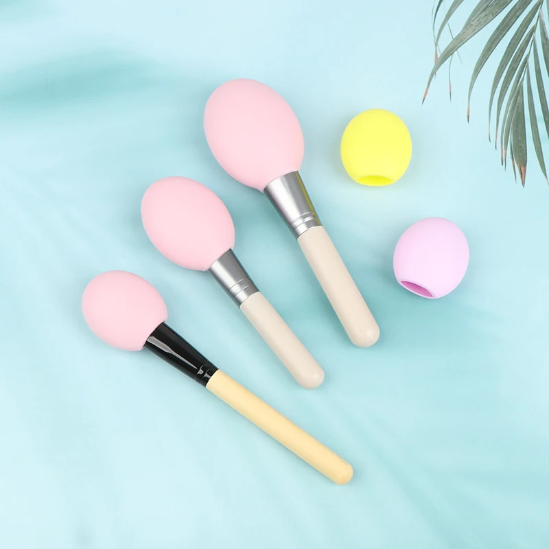 Силиконовый держатель для кистей макияжа защита от пыли 3 шт.