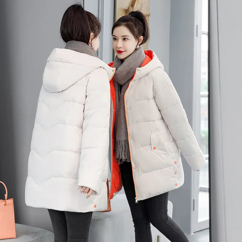 The New Korean Version of the Down Cotton Coat Autumn and Winter Coat for Women Slim Padded Coats Female & Lady Casual Jackets