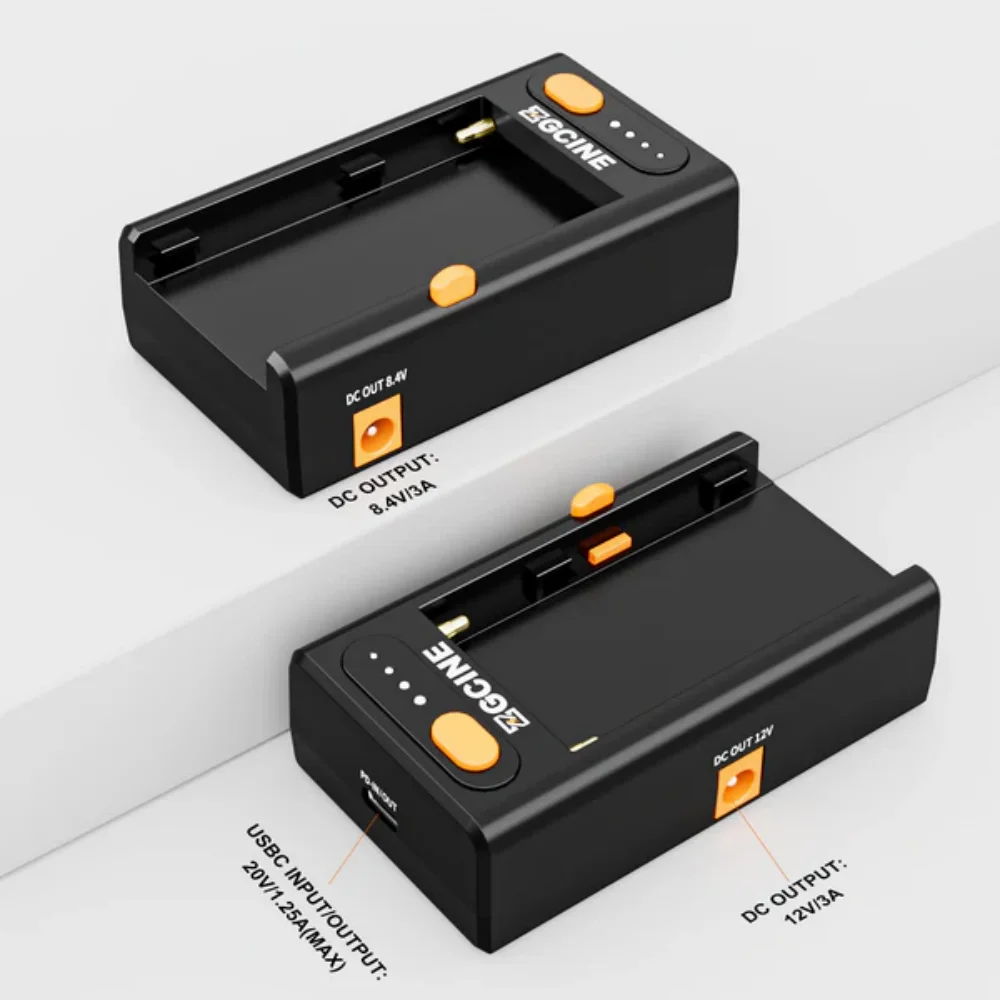 Фото Зарядное устройство ZGCINE NP-F с быстрой зарядкой USB-C PD, выход DC 8.4V 12V для аккумуляторов Sony NP-F550, NP-F750, NP-F970, камер, мониторов, видеосвета №3