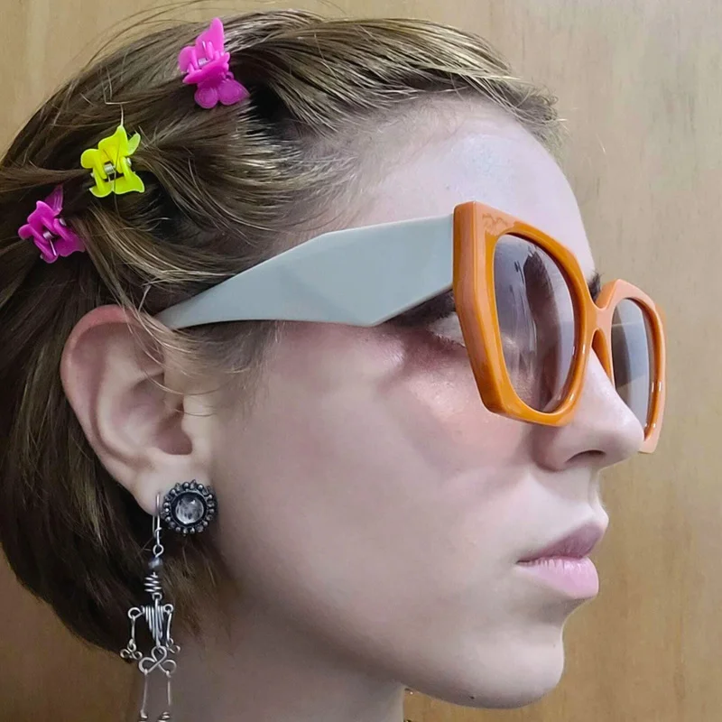 

Очки солнцезащитные dyymj женские/мужские большие, модные квадратные солнечные очки в стиле хип-хоп, индивидуальные брендовые, с защитой от ул...