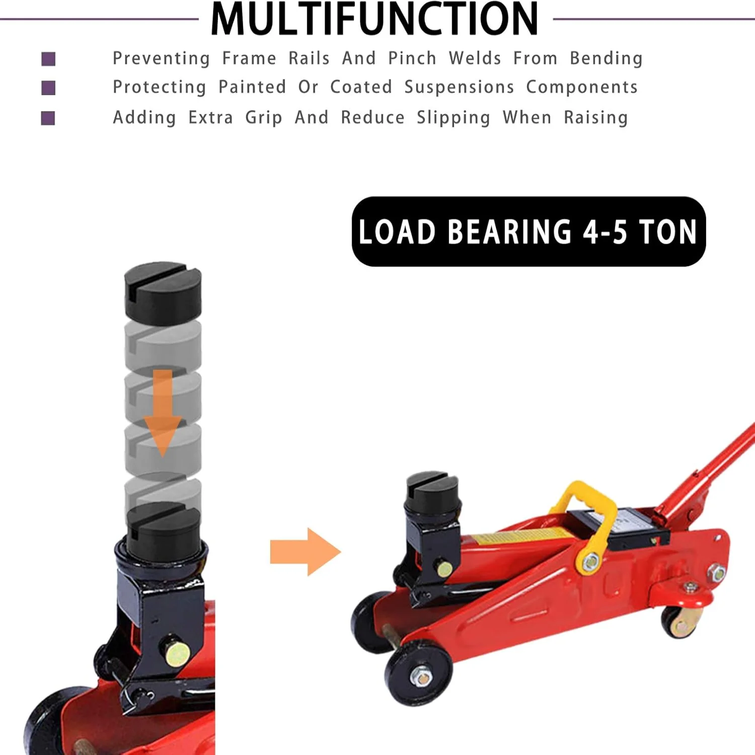 Адаптер для напольного домкрата 4-тонная резиновая рама с прорезями защита