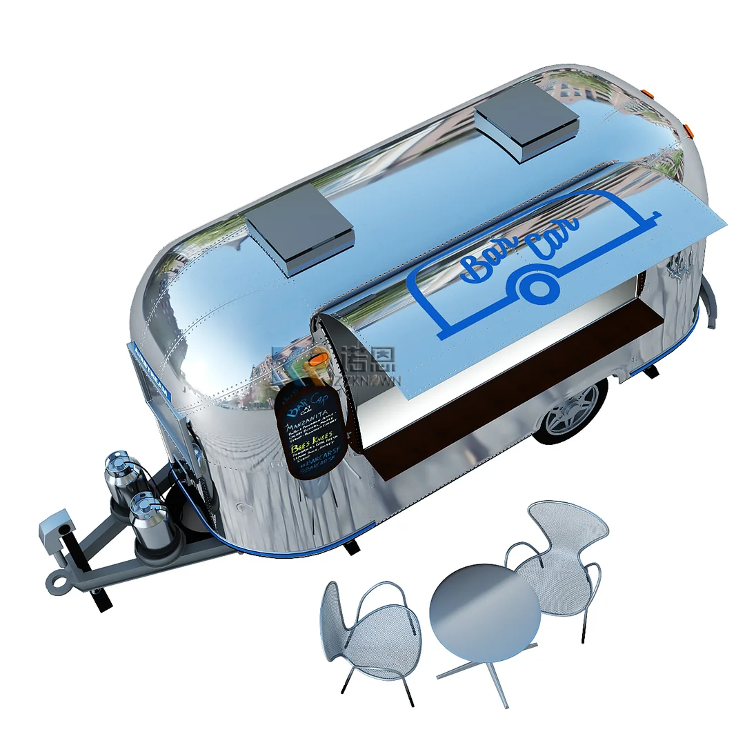 Концессионный прицеп для еды тележка хот-догов мобильный грузовик закусок Airstream