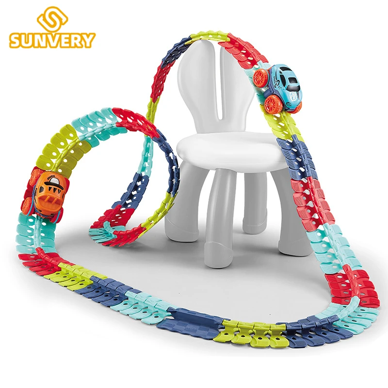 Сменный трек со светильник кой гоночный автомобиль набор гоночных треков Гибкая