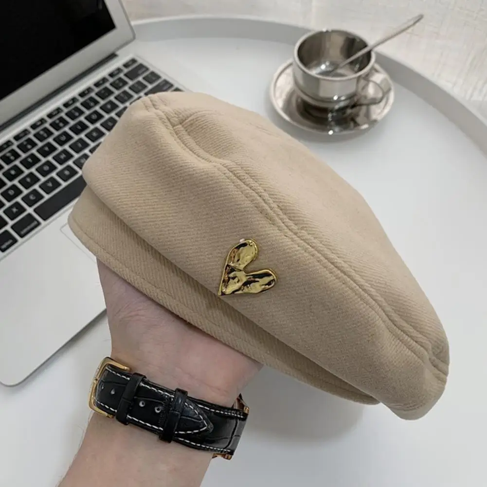 

Модный женский элегантный однотонный берет в стиле ретро, женская шапка с защитой от холода