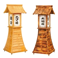 promotional wooden light box house japanese and korean cuisine light box sashimi lighthouse house type lighthouse detachable