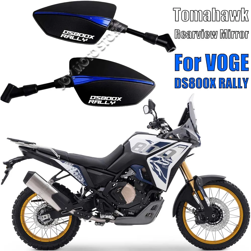Фото Для Voge DS800X Rally универсальные алюминиевые зеркала заднего вида с ЧПУ Tomahawk 8 мм 10 мм боковые зеркала для мотоцикла №1