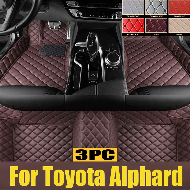 for Toyota Alphard Verfire 40 Series 2023 2024 Car Floor Mats Foot Pads AH40 Non-Slip Front Rear Door Pedal Carpet Protect