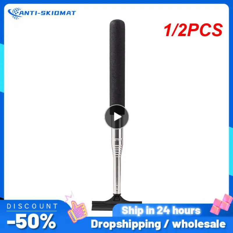 

1/2PCS Car Rearview Mirror Wiper Telescopic Auto Mirror Squeegee Cleaner 98cm Long Handle Car Cleaning Tool Mirror Glass Mist