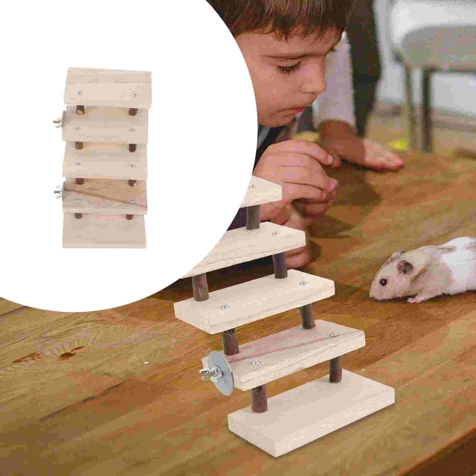 Лестница для восхождения хомяка игрушечная платформа крыс бревно деревянные