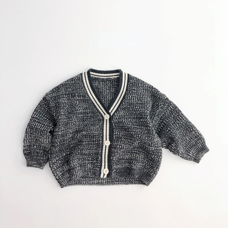 

Children sweaters Autumn 2022 fashion boys patchwork Single breasted knitted Cardigan coats
