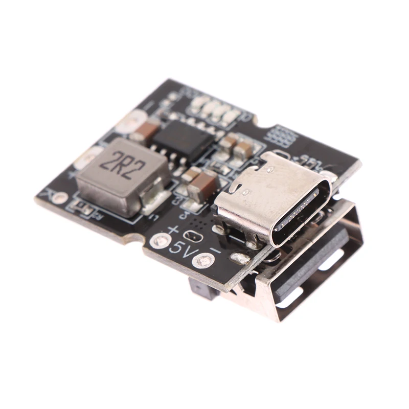 Фото USB Type-C 5В 2А Модуль повышающего преобразователя напряжения (Boost Converter) с LED-дисплеем для DIY зарядных устройств и аксессуаров для мобильных повербанков №2
