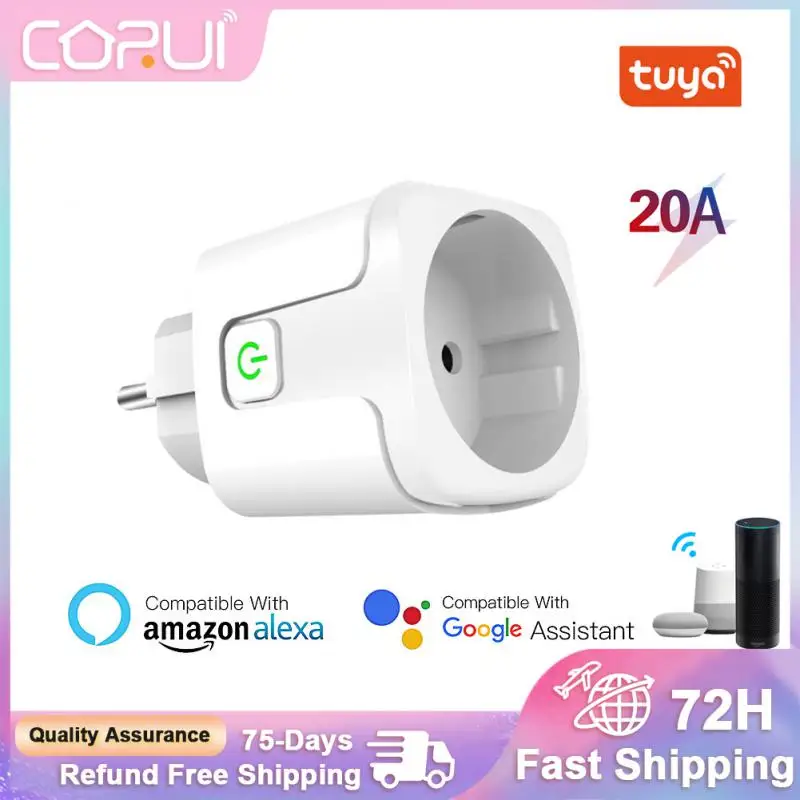 

Умная розетка CoRui 20 А с поддержкой Wi-Fi и голосовым управлением