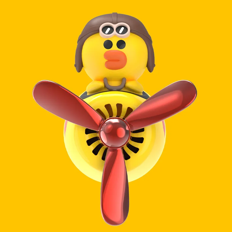 

Cartoon duckling Pilot Car Air Freshener Pilot Rotating Propeller Air Outlet Aromatherapy Fragrance Flavor Car Accessories