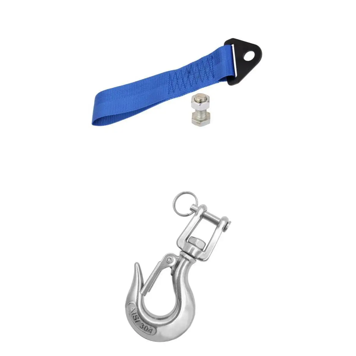 

Синий нейлоновый трос, ремни, крюк, гоночный Универсальный Буксировочный прицеп, сцепка