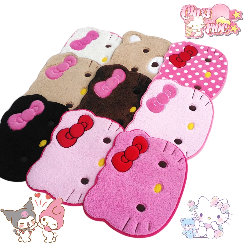 

Sanrio Kawaii Hello Kitty мультфильм Плюшевый напольный коврик Ванная комната водоотталкивающий коврик аниме хобби Y2K мебель подарок десять стилей