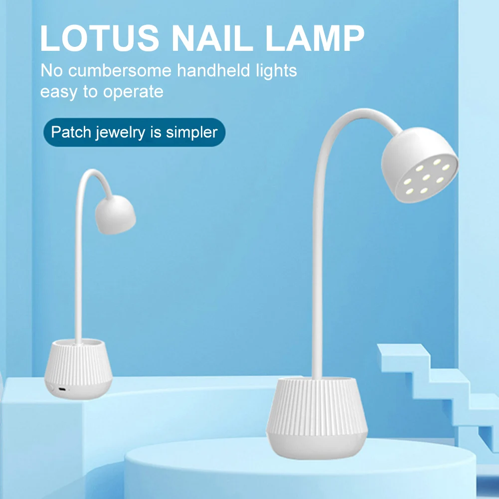 Мини-лампа для сушки ногтей Lotus УФ светодиодный Сушилка 8 лампочесветильник
