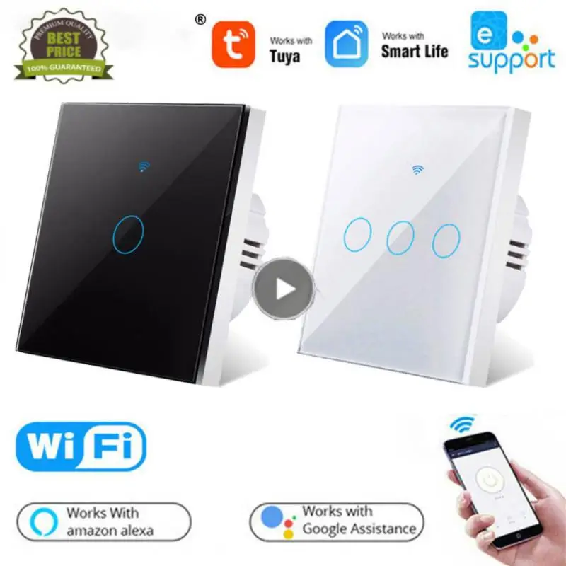 

Умный сенсорный выключатель 1/2/3/4 клавиши с поддержкой Wi-Fi