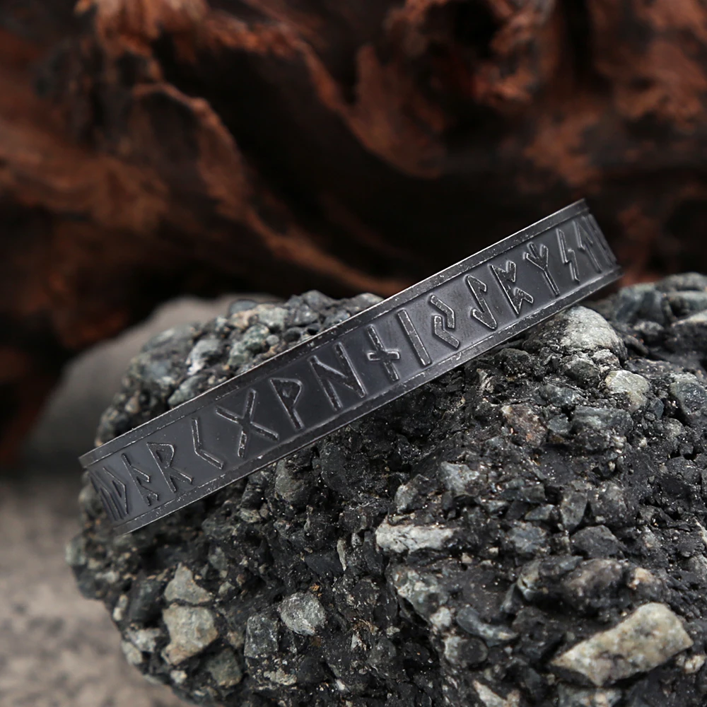 Браслет-манжета из нержавеющей стали в стиле викингов