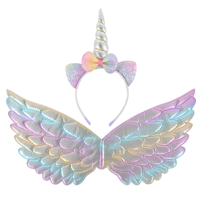

Детская повязка на голову с крыльями единорога