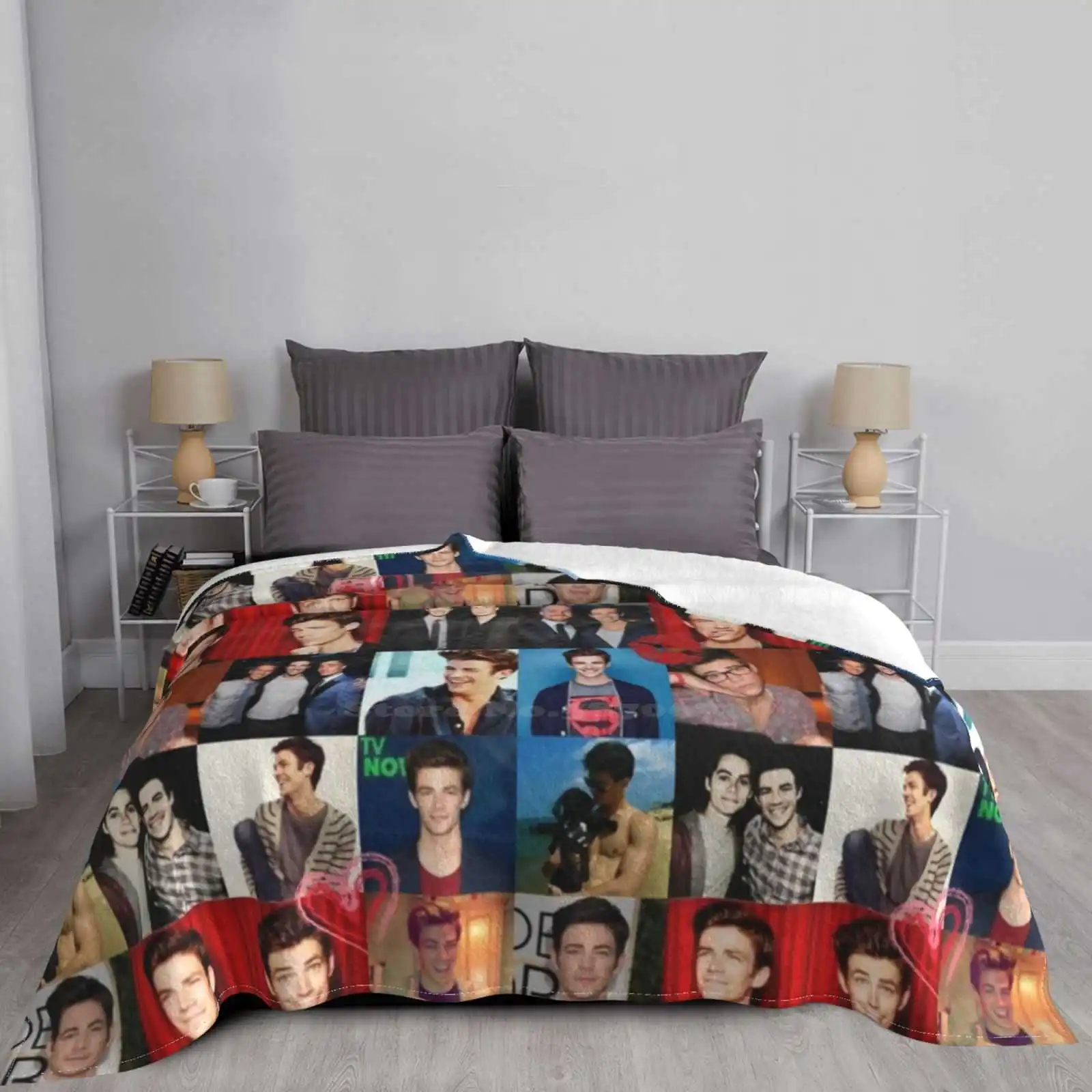 Удобная кровать-диван Grant Gustin высшего качества мягкое одеяло Glee Smythe Barry Allen