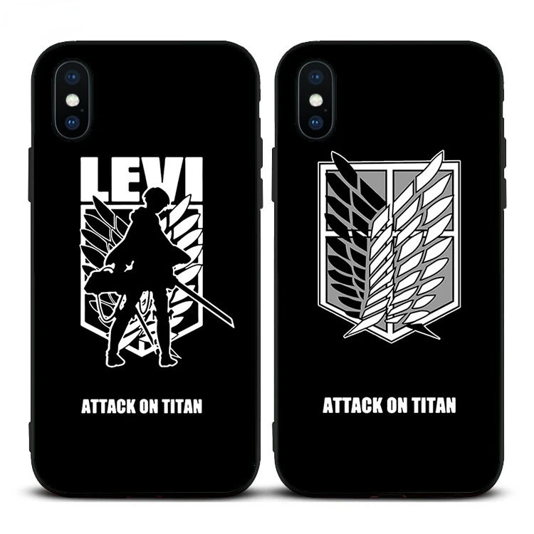 

Attack on Titan Black phone case for iphone 11 12 13mini pro max case Shockproof iphone 7 case 5 6 8 plus se2020 x xr Soft Cover