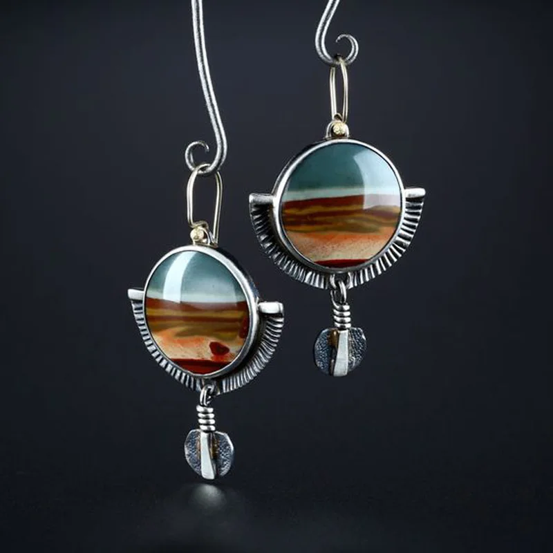 

Женские серьги KYTRD, новинка 2023, винтажные этнические антикварные металлические висячие серьги, вечерние помолвка, персонализированные ювелирные изделия