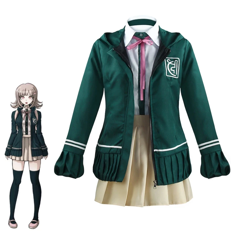 Фото ✿ 2026 ✿ Костюм для косплея по аниме Danganronpa: униформа для старшеклассниц, куртка с длинными рукавами, короткая юбка в стиле лоли, образ Нанами Чиаки ✿ №1