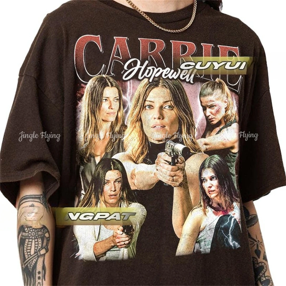 Фото Винтажная футболка Carrie Hopewell, подарок для женщин и мужчин, футболка унисекс №2