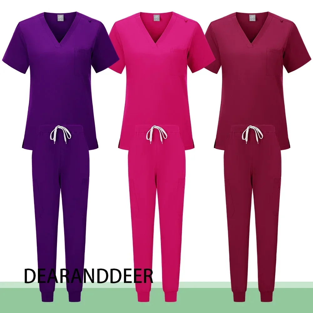Pet Grooming Doctor Uniforms Non-sticky Hair Nurse Women Thin and Light Fabric Medical Clothes for Summer Clinical Uniform Woman