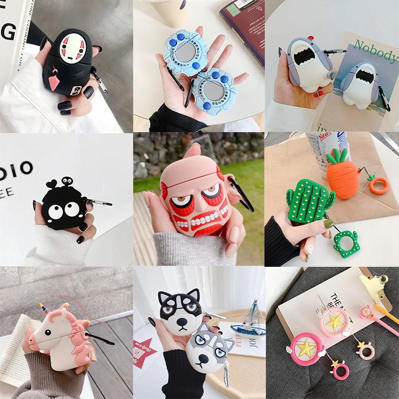 

3D мультяшный чехол для AirPods 1 2 беспроводные наушники защитный чехол для Airpods силиконовый чехол для наушников зарядное устройство для Air Pods