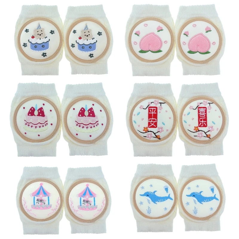 

1 пара мягких дышащих наколенников для малышей защитная сетка наколенники протекторы