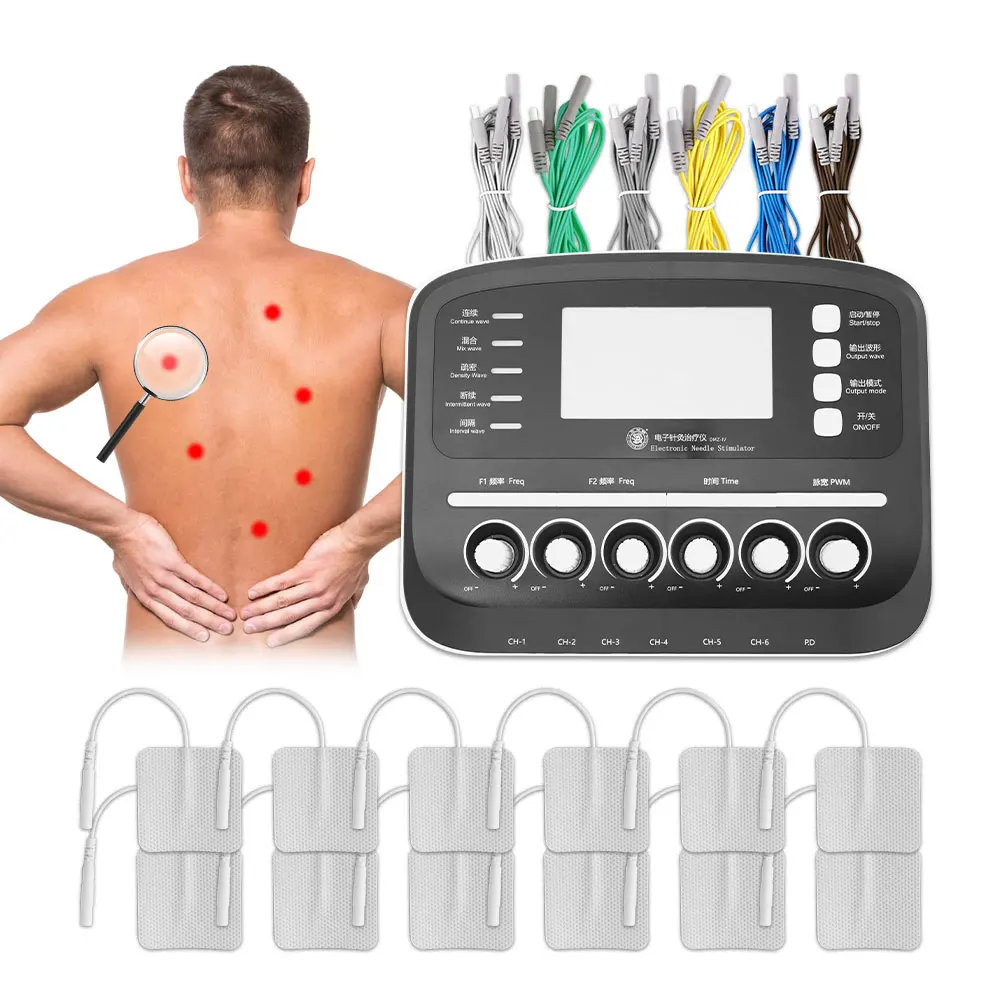 

Аппарат для электростимуляции тела, массажер для физиотерапии, многофункциональный цифровой, 6 выходов