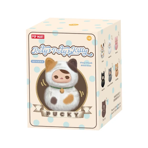 POP MART PUCKY Roly-Poly Kitty Vinyl Plush Blind Box
