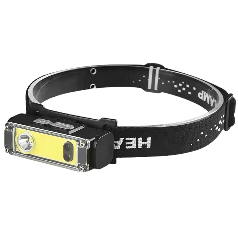 

XPE COB LED Headlamp Strong Light Head-Mounted Flashlight Smart Sensor Outdoor Night Fishing Headlight Outdoor Tool