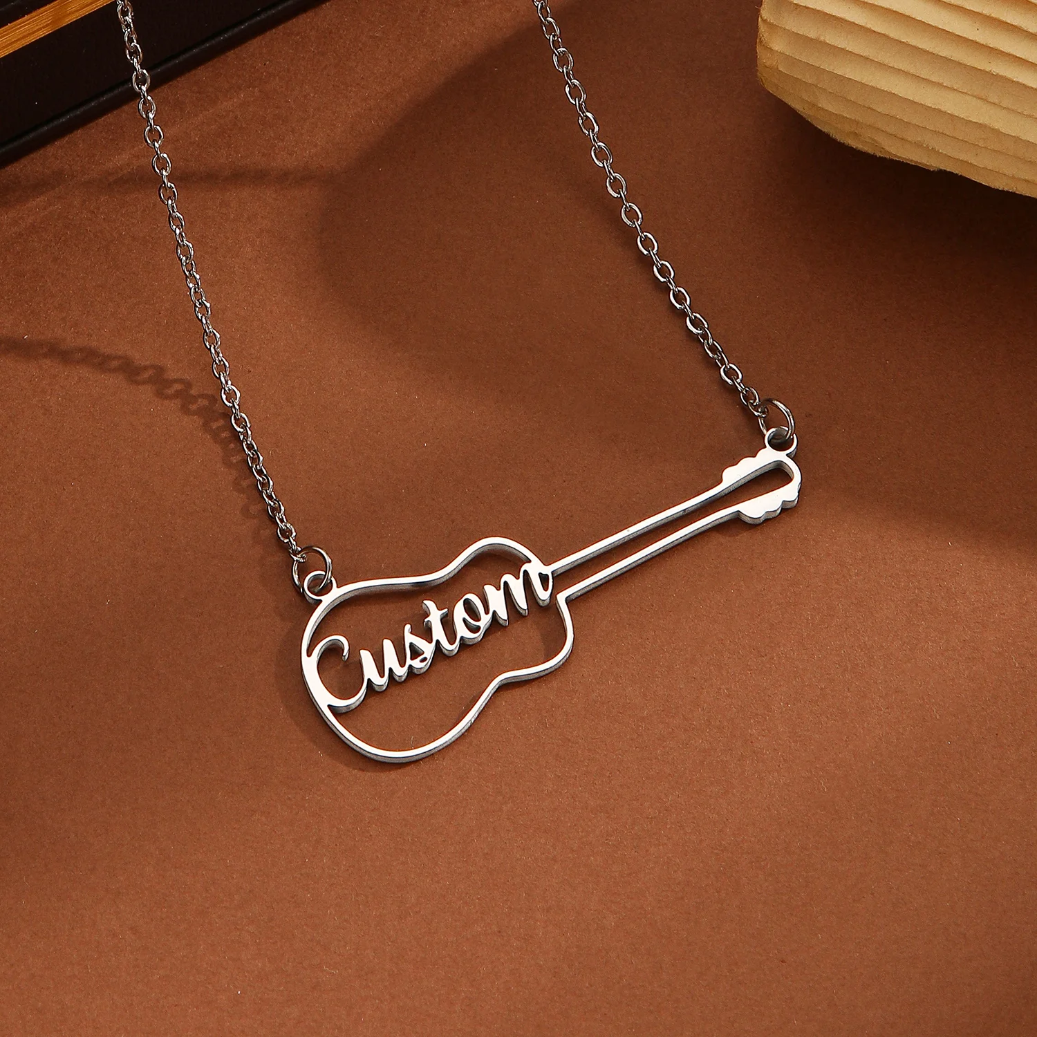 Ожерелье с подвеской в виде гитары по индивидуальному заказу ожерелье из