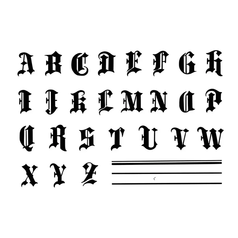 Травяные тату-наклейки с буквенным принтом для мужчин и женщин маленький дизайн