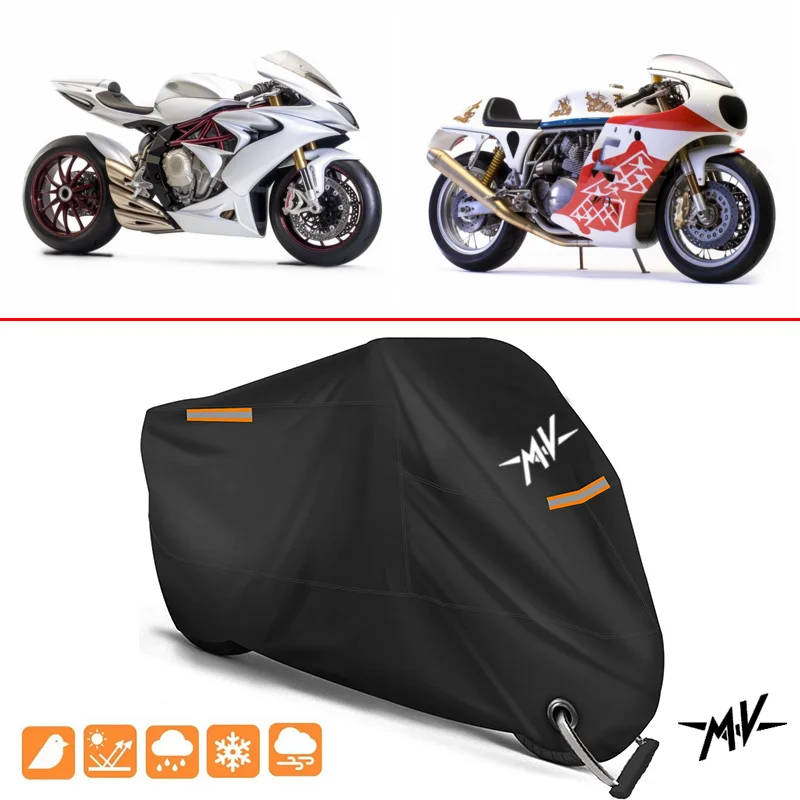 

For MV Agusta 675 800 Brutale 800 1000 Turismo Veloce RC Motorcycle Cover Outdoor Waterproof Uv Protector Dustproof Rain Covers