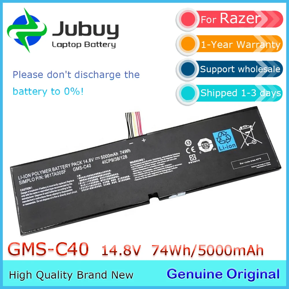 GMS-C40 14 8 В 74 Втч оригинальный аккумулятор для ноутбука Razer Blade Pro 2013 2015 RZ09- 009911010 961TA005F