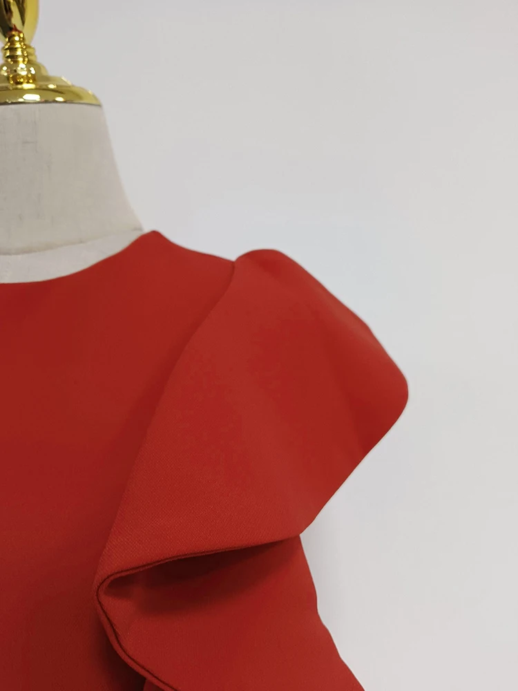 ILYBOOJUN однотонное свободное платье с оборками для женщин без рукавов высокой