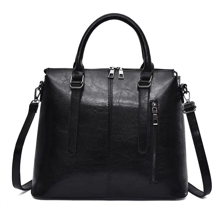 

2022 New Oil Wax Leather Women's Bag Trendy Hand-held One-shoulder Retro Messenger Bag Ladies Luxury Commuter Shopping Bags Cc