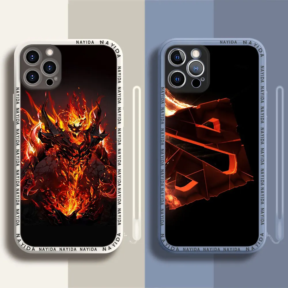 

Phone Case For iPhone 14 13 11 12 Mini Pro Max XS XR X Soft Silicone TPU Cover dota 2 logo Soft