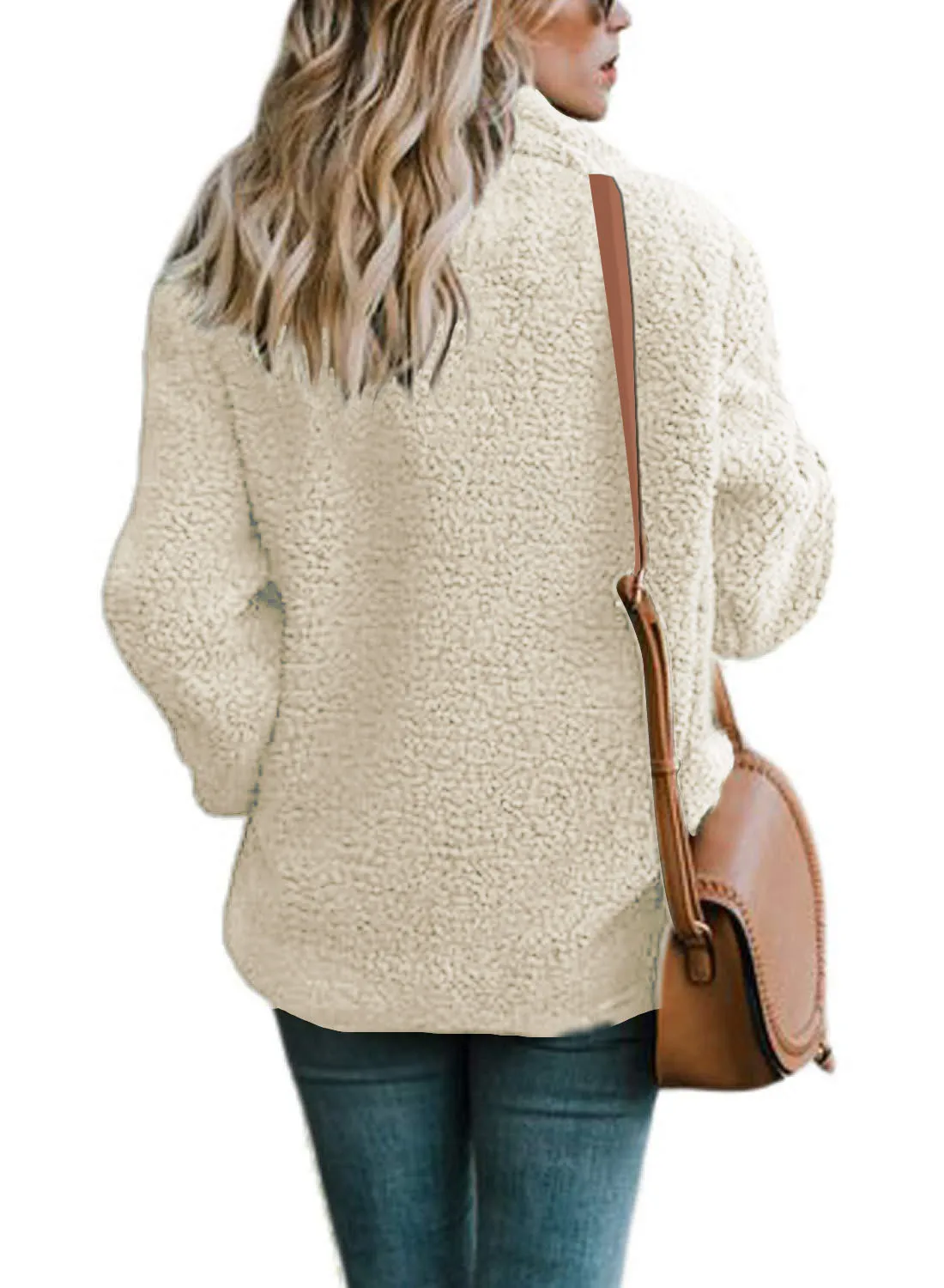 Women's Leather Fur Coat Fall Winter Fashion Casual Plush Coat Top Female Faux Fur Coat