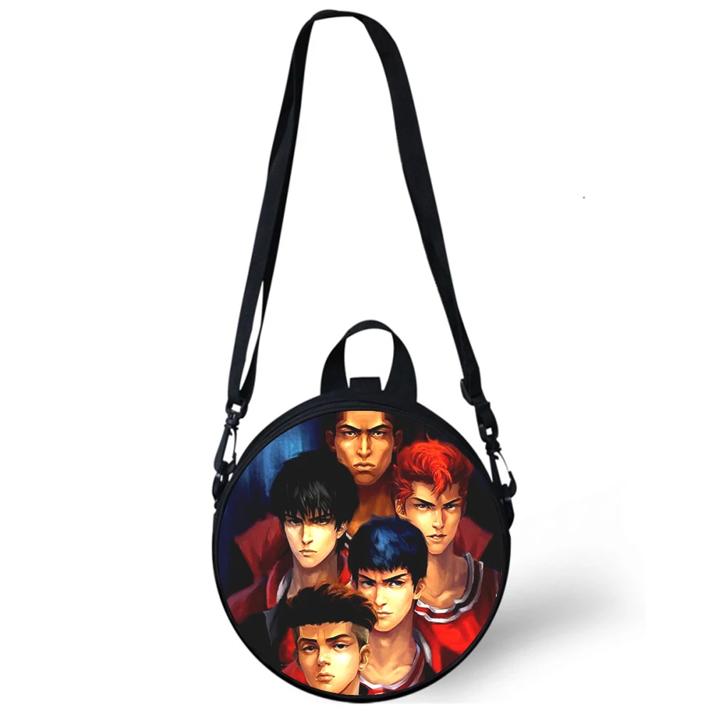 Slam Dunk Anime basketball Child kindergarten Bag 3D Print Crossbody Shoulder Bags School Women Mini Round Bagpacks Rugtas Bag